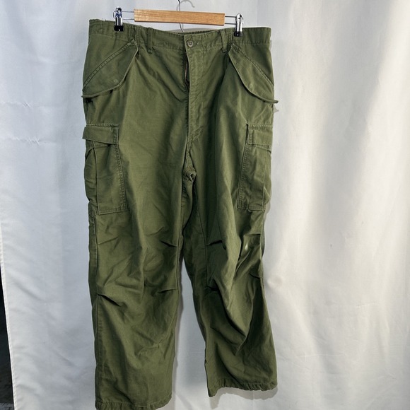 Vintage 70s M65 Cold Weather Cargo Pants 36x28 OG-107 Military Army Vietnam READ